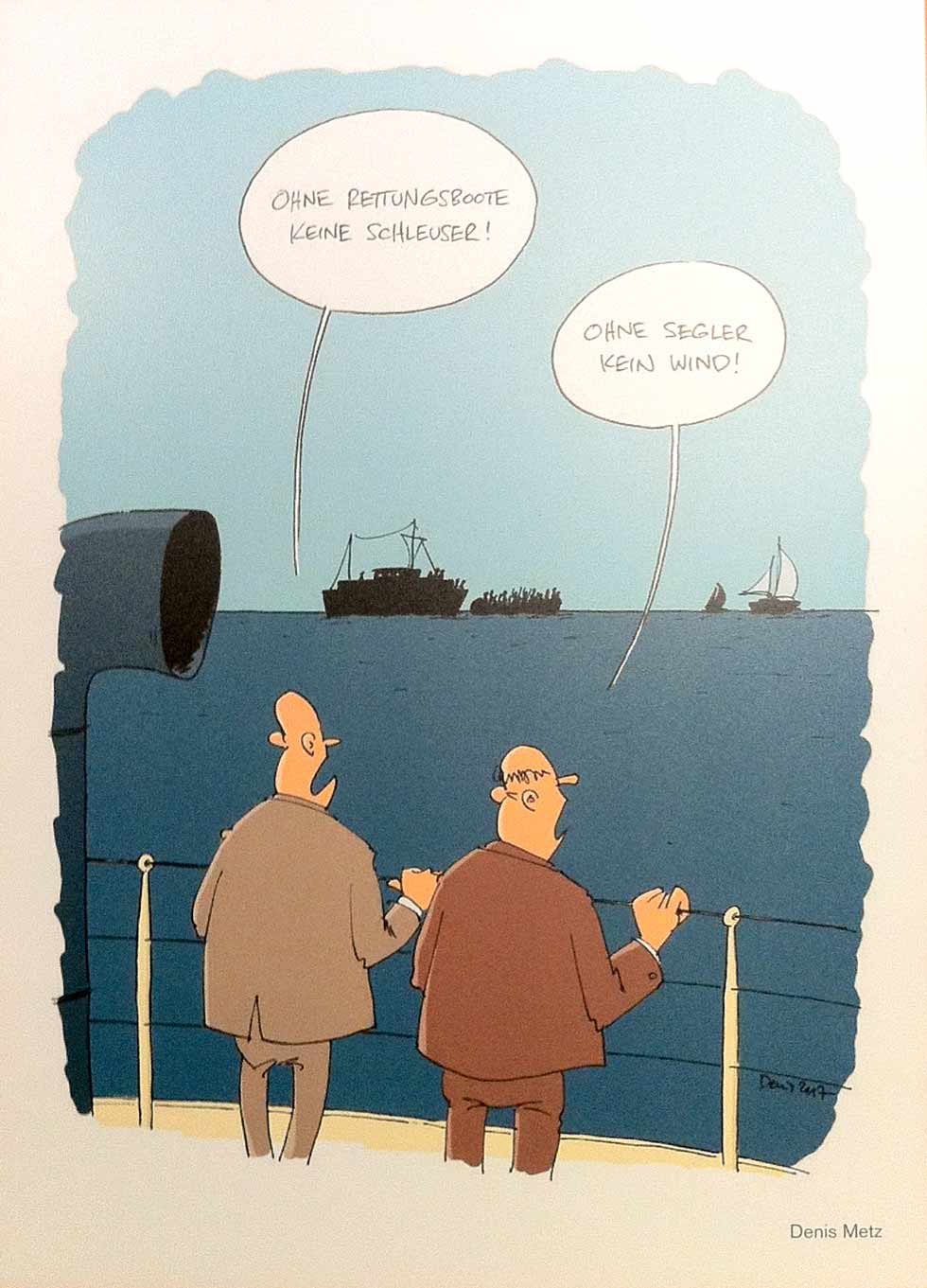 Systemfehler - die Caricatura 7 in Kassel hat, was der documenta 14 fehlt 3 caricatura7-denis_metz-ohne-segler-kein-wind