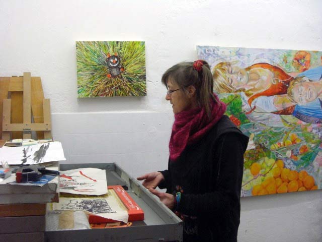 Almut Müller im Atelier