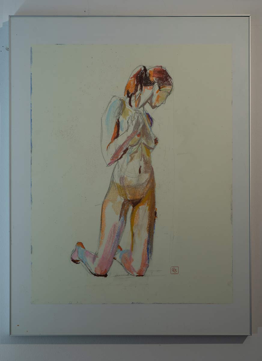 redhead-gerahmt-80x60cm-cornelliaessaid Kunstauktion: Nubia (upper part) oilpainting diptych by cornelia es said