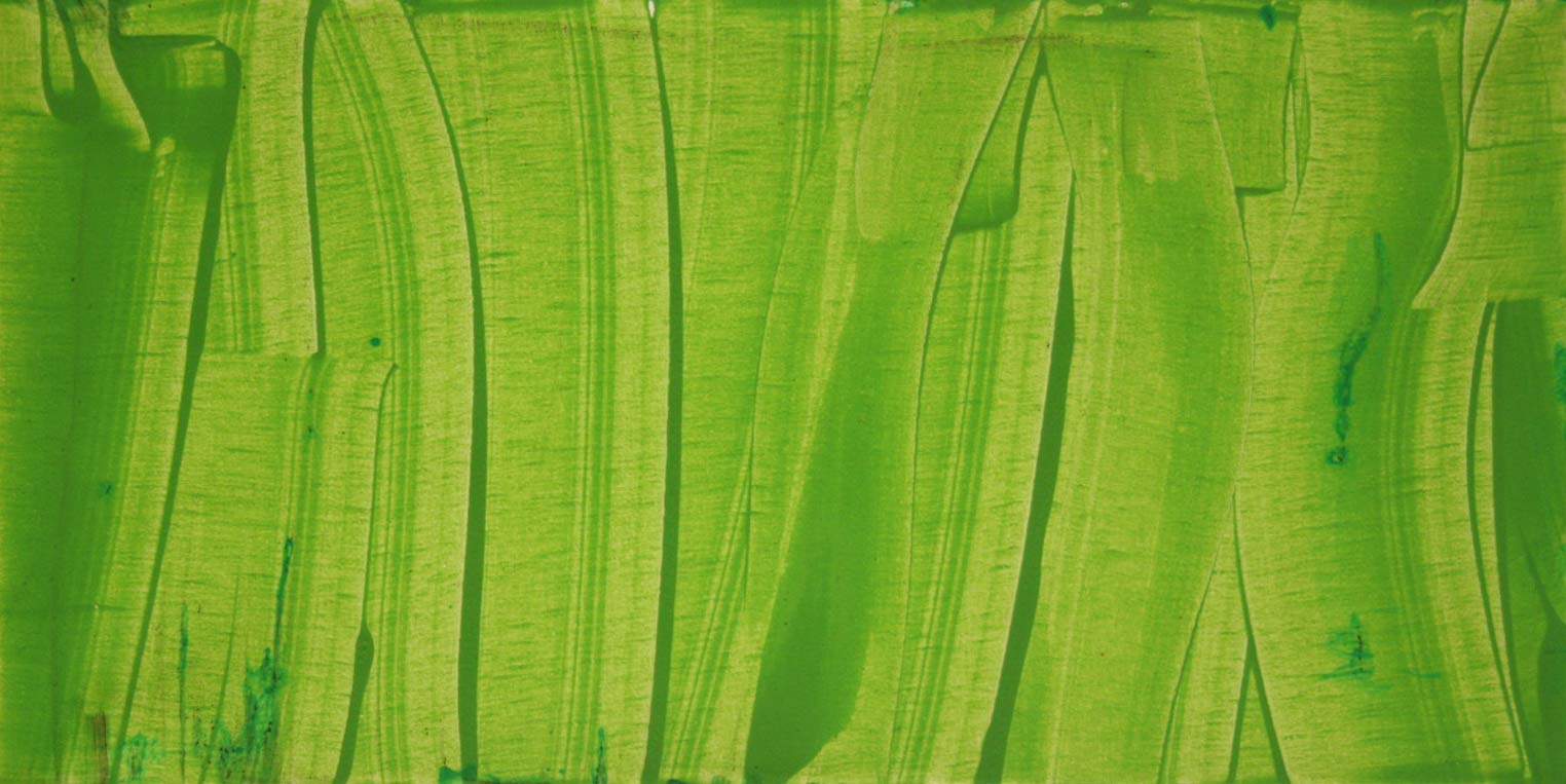 Jan Siller: Grün Acryl auf Leinwand