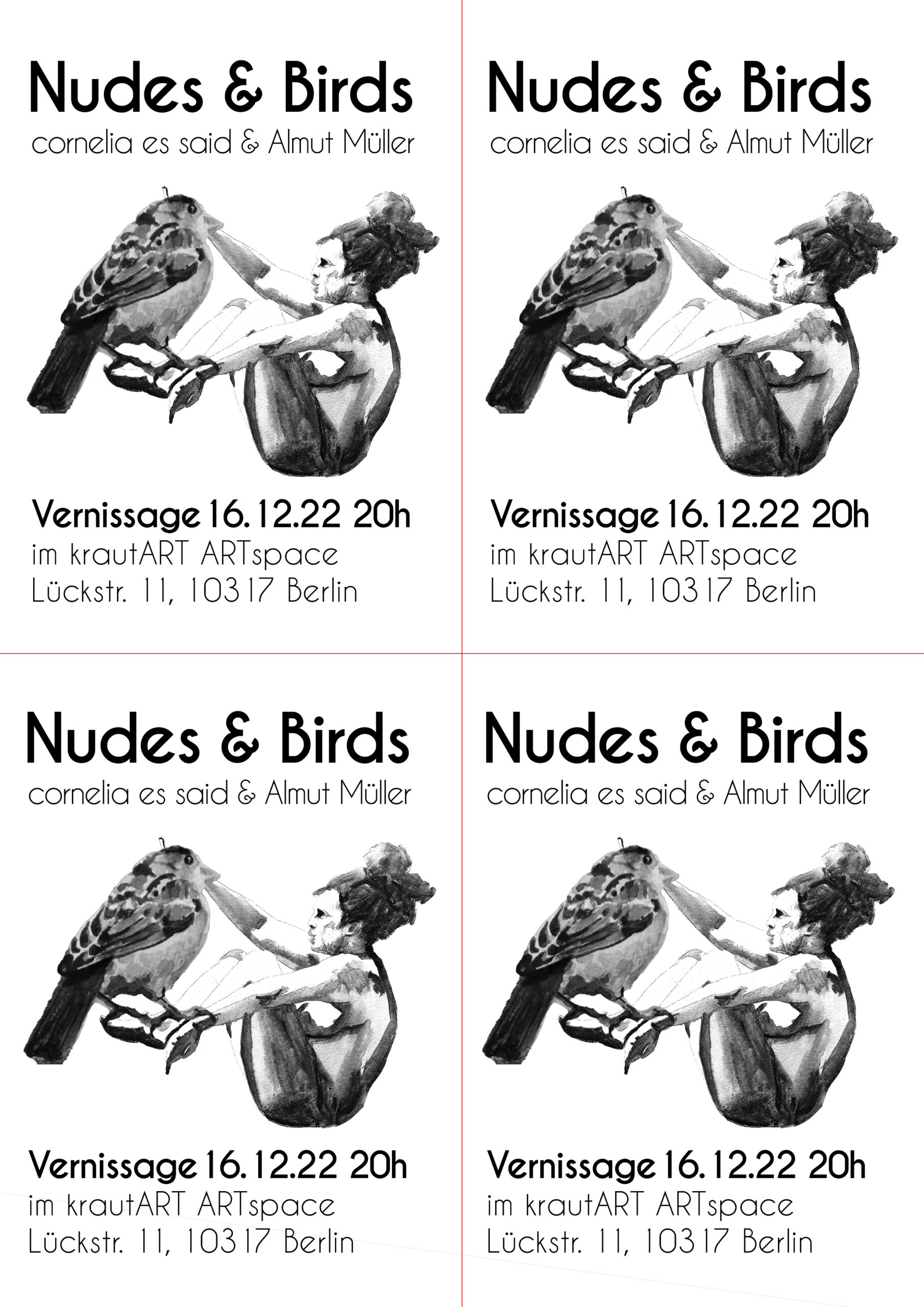 Nudes Birds Flyer A4 sw scaled
